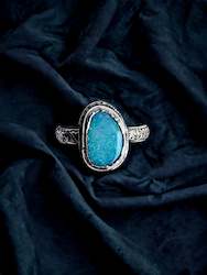 Jewellery: Australian Opal ring - vine band