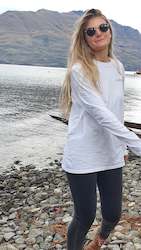 Clothing: White Long Sleeve Top (organic)