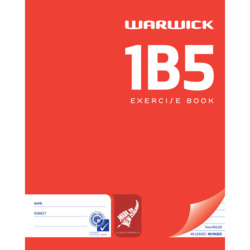Warwick exercise book 1B5 255 x 205mm 7mm ruled 40 pages