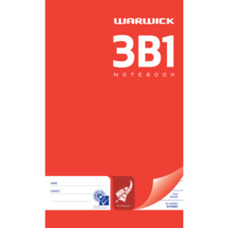 Retail postal service: Warwick notebook 3B1 165 x 100mm 7mm ruled 32 pages