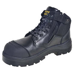 Oyster farming: 690BZ - Side Zip Extra Wide Safety Boot â Black