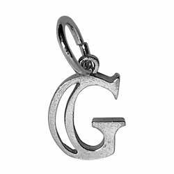 Jewellery: Silver Hollow Letter G