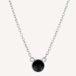 Heavenly Onyx Silver Necklace