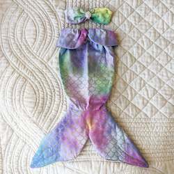 Mermaid Costume - Rainbow with Shell Charm