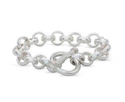 Jewellery: Chunky Silver Belcher Bracelet
