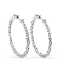 Jewellery: Big Diamond Hoop Earrings