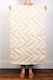San Miguel de Allende Small White Zigzag Wool Rug
