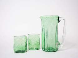 Glassware: Green Handblown Glass Tumbler - Medium