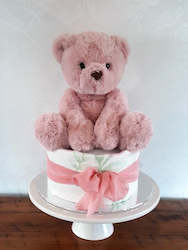 Baby wear: Diaper cake - Single - Pink Bear