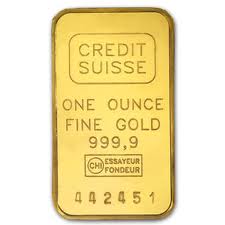 Gold, silver merchandising: 10 x 1 oz gold credit suisse bars