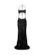 Cactuar Distressed Floor Length Gown Black