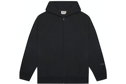Clothing: Fear of God Essentials Full Zip Up Hoodie Applique Logo