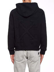Clothing: Off-White arrows logo contour hoodie