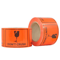 Paper wholesaling: Don't Crush labels on a roll 72x100mm / 660 per roll