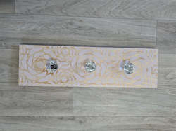 Blush Pink Roses and Pine Wall Hooks