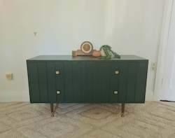 Artisan Furniture Collection: Deep Green Mahogany Lowboy/Sideboard