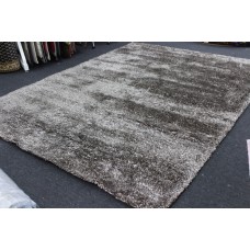 Clearance super soft extra thick kyra shaggy rug brown &. White 300x400cm