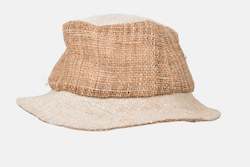 Hemp Hat Bucket Cruiser Design  White/Natural  Color