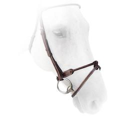 Internet only: Silver Crown Round Leather Noseband