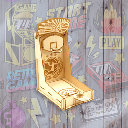 Hobby equipment and supply: Basketball Machine 3D Wooden Puzzle