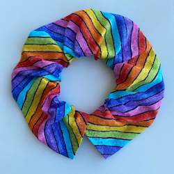 Cat Collar Cover - Cat Size - Diagonal rainbow stripes