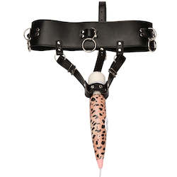 Adult shop: Leather Strap Vibrator Panties Magic Harness Holder for Women