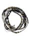 Black faceted tourmaline wrap bracelet