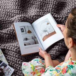 Linen - household: Chunky Knit Weighted Blanket - Grey