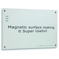Furniture wholesaling - office: White Magnetic Glassboard 2100 x 1000 - Glass Writing Boards