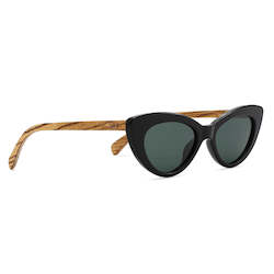 Wholesale Adult Sunglasses: SAVANNAH MIDNIGHT l Khaki Gradient Lens  l Walnut Arms  l wholesale- (no GST) RRP  $85.99