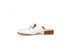 Shoe: Aria Flat Mule White