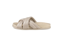 Shoe: Zen Leather Slides Cream