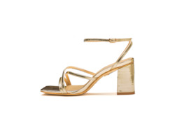 Shoe: Ky Sandal Heel Gold