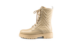 Internet only: Riley Combat Boot Cream