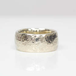 Jewellery manufacturing: Matai Band - Extra Wide - White Gold