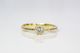Droplet Ring - 14ct Yellow Gold with White Recycled Diamond