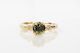Mira Ring - 9ct Yellow Gold with Green-Brown Sapphire
