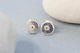 Vega Stud Earrings - Silver with Sapphires