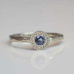 Pelagus Ring - White Gold with Sapphire - Sophie Divett Jewellery