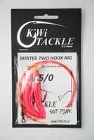 Retailing: Kiwi Tackle Hot Pink Skirt 5/0 2 Hook Ledger Rig