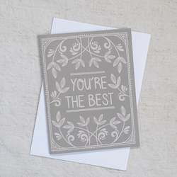 Greeting Cards: You're the best • Leaf greeting card