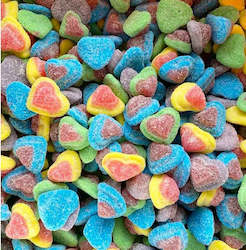 Gummy: Sour rainbow hearts