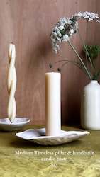 Beekeeping: Ceramic candle plate & pillar