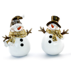 Gift: Pair of Gold Snowmen