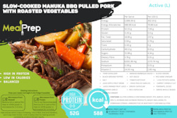 Main Meals: Slow- Cooked Manuka BBQ Pulled Pork with Roasted Vegetables