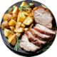 Pork Medley With Apple Infusion And Crispy Roast Potatoes