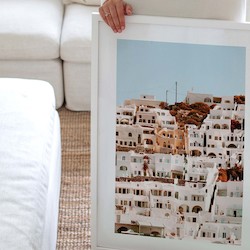 Bed: Santorini Print