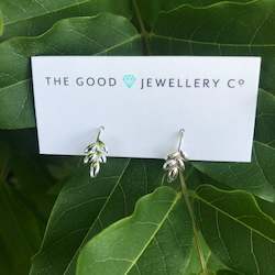 Jewellery: Sterling Silver Leaf Earrings
