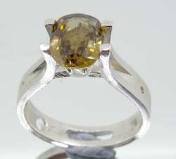 Jewellery: Natural Zircon Ring | Yellow Oval