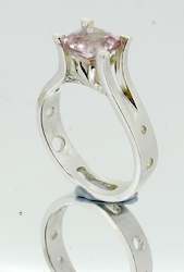 Jewellery: Natural Zircon Ring | Pink Square